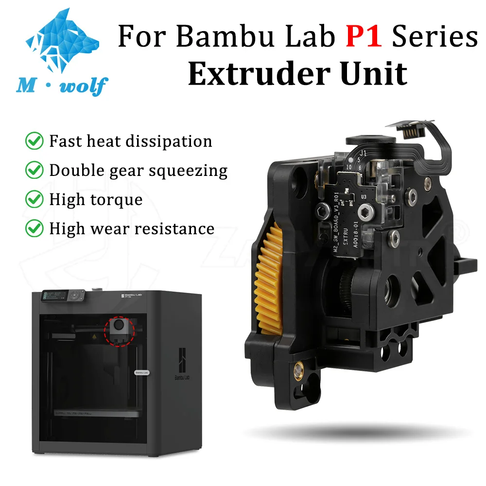 

Оригинальные стандартные детали механизма экструдера для Bambu Lab P1P P1S, высокопроизводительные аксессуары для 3D-принтеров