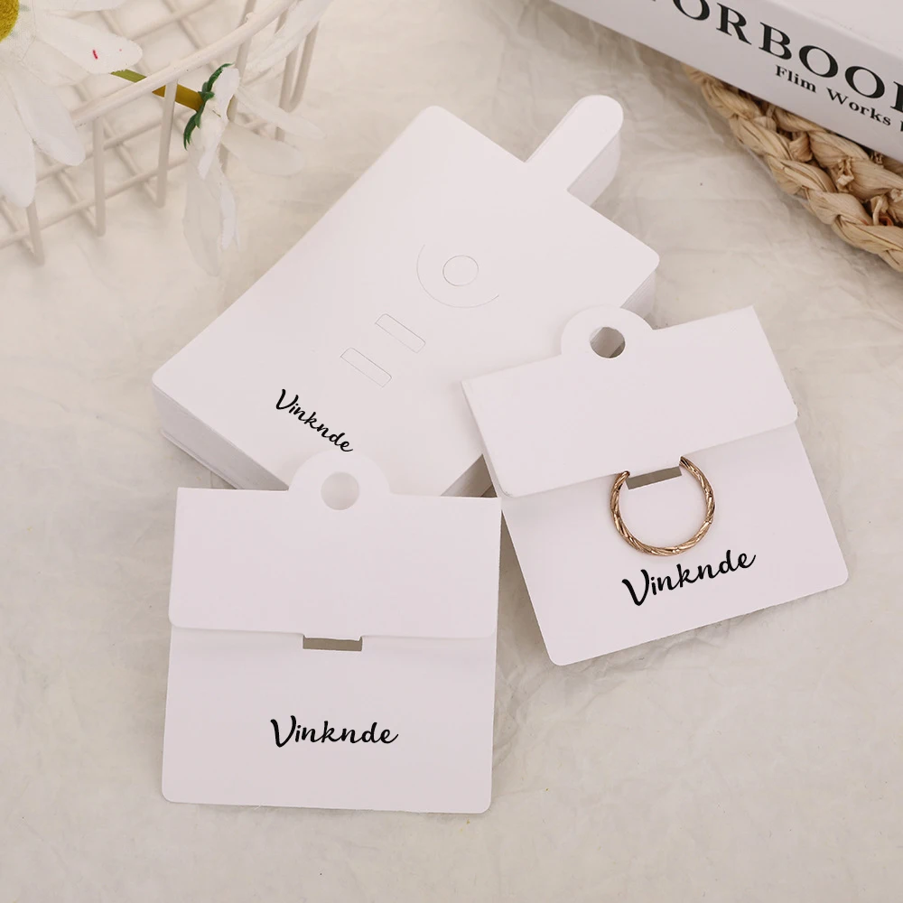 

Карточка для демонстрации колец в корейском стиле с индивидуальным логотипом, складная, для самостоятельной упаковки ювелирных изделий, аксессуары для украшений, хит продаж