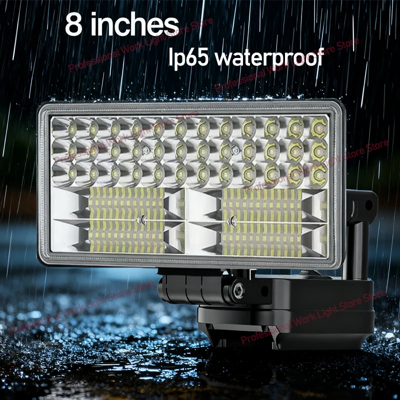 USB ضوء العمل لماكيتا 18 فولت بطارية مصباح الطوارئ في الهواء الطلق LED أضواء فانوس محمول الكشاف التخييم الصيد التنزه #4