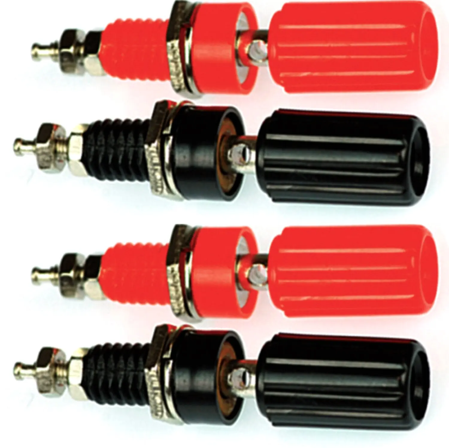 4PCS Banana Binding Post Panel Mount Terminal Red Black 4mm Socket for Speaker Amplifier Audio DIY Wiring Connector