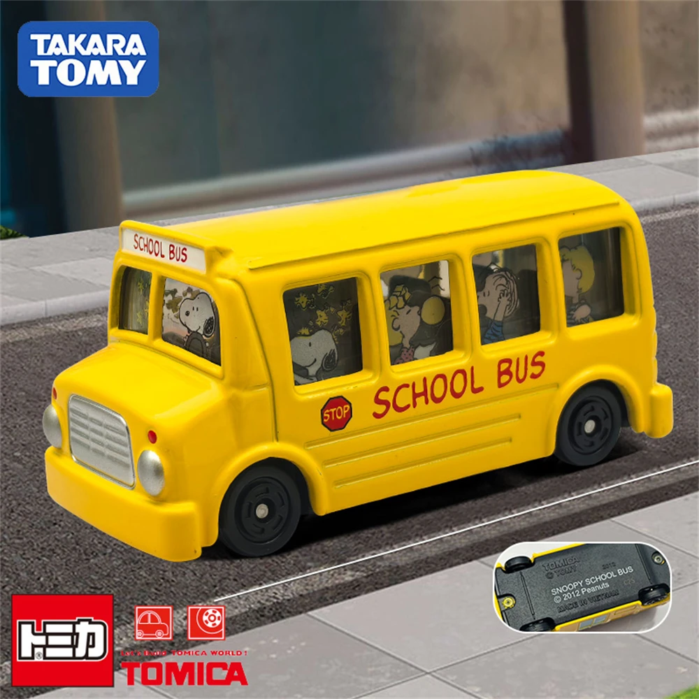 تاكارا تومي توميكا سنوبي حافلة مدرسية نموذج سيارة سبيكة حافلة جمع دييكاست لعبة مجسمة عالية الجودة الحلي هدية #1