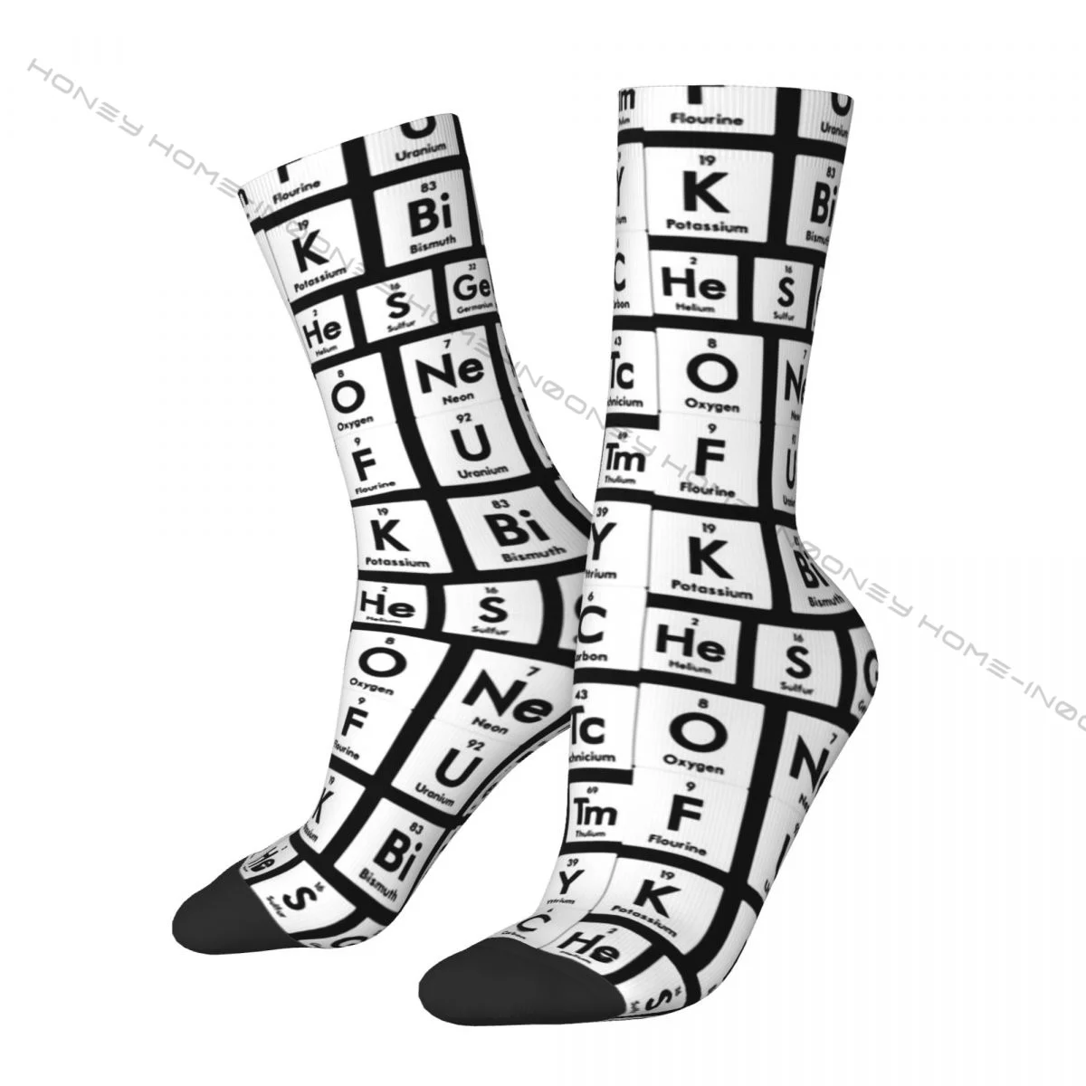 

Vintage Periodic Table Joke Elements Men's Socks Chemistry Chemist Science Unisex Harajuku Seamless Printed Crew Sock Boys Gift