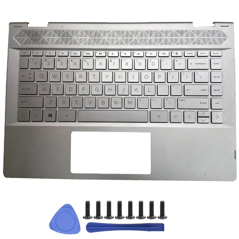 Imagem -03 - Original para hp Pavilion X360 14-cd 14t-cd 14m-cd Portátil Apoio de Mãos Superior Case Eua Teclado Retroiluminado Tpn-w131 Prata