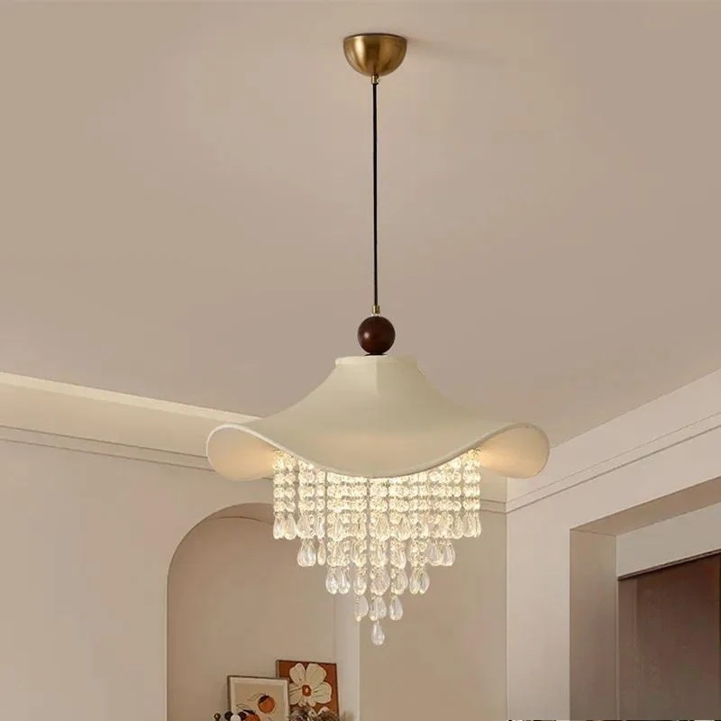 Cream style modern light luxury chandelier simple warm atmosphere bedroom study restaurant