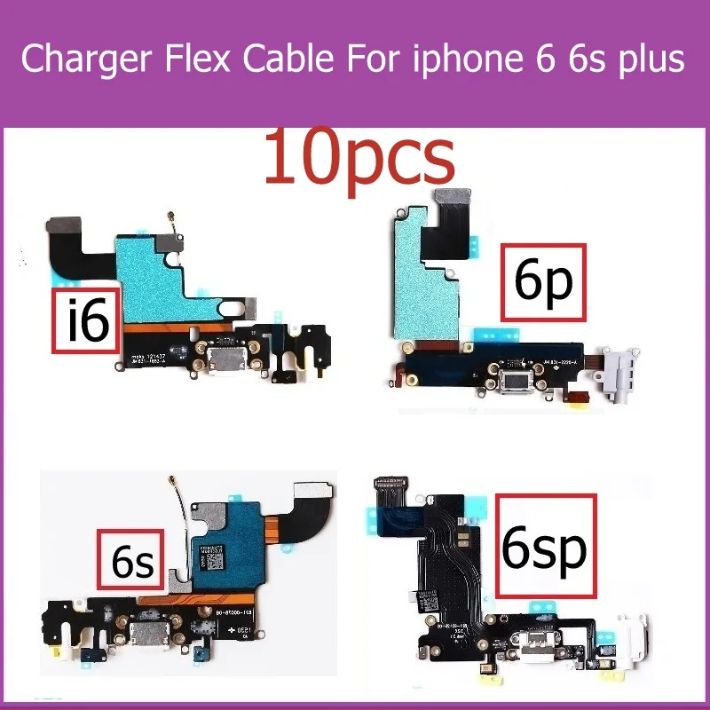 

USB-разъем для зарядного устройства, гибкий кабель для iPhone 6, 6S plus разъем для наушников, аудиоразъем, гибкий кабель, темно-серый, белый, оптовая продажа