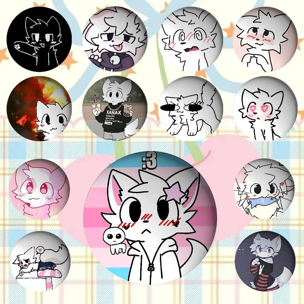 Cute B-boykisser Silly Cat Badges Tinplate Soft Button Pin Brooch Metal Badge Custom Jewelry Accessories Hat Bag Lapel