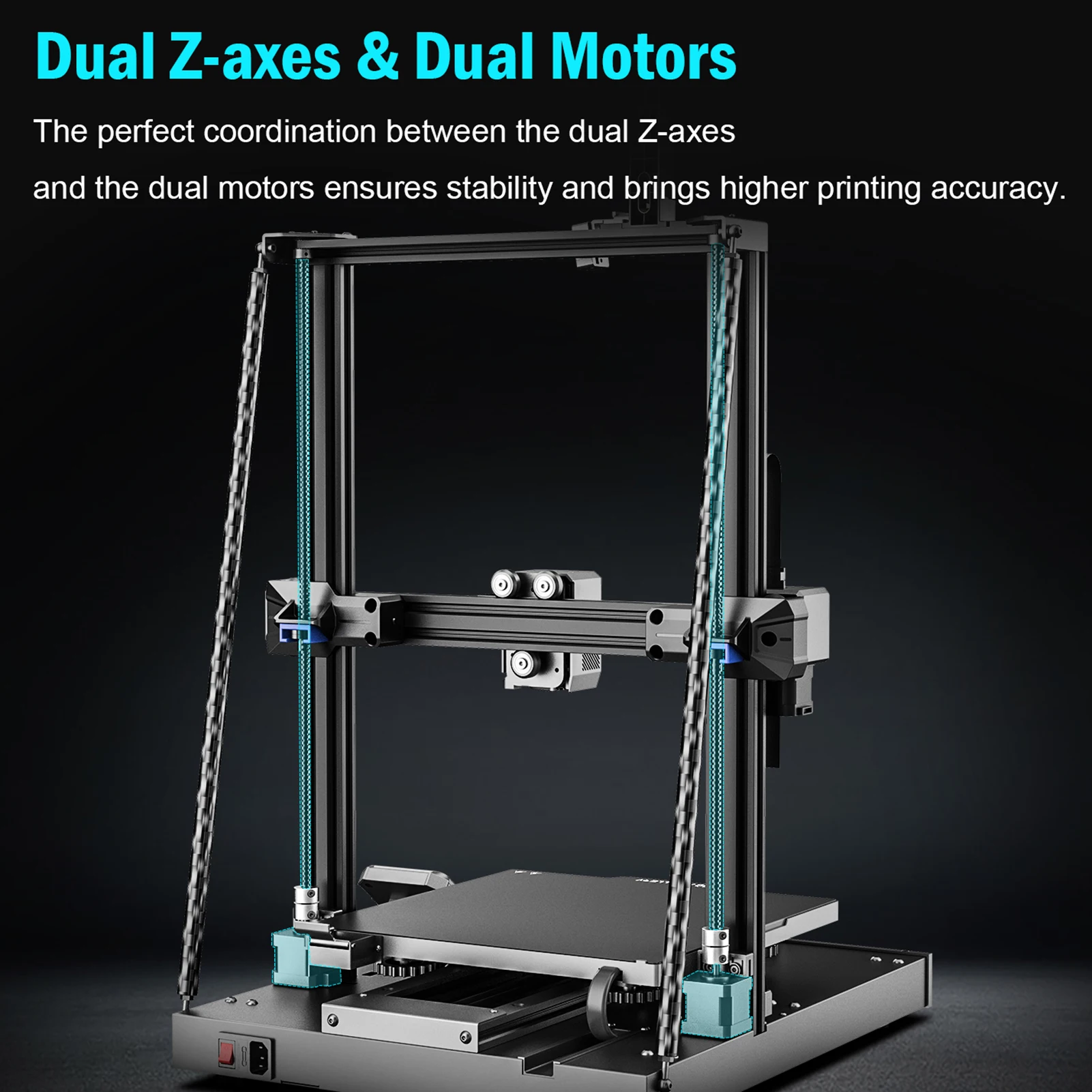 المدفعية Sidewinder X3 Plus طابعة ثلاثية الأبعاد 300 مللي متر/ثانية عالية الدقة المزدوج Z-محور 300x300x400 مللي متر حجم الطباعة شاشة تعمل باللمس طابعات ثلاثية الأبعاد