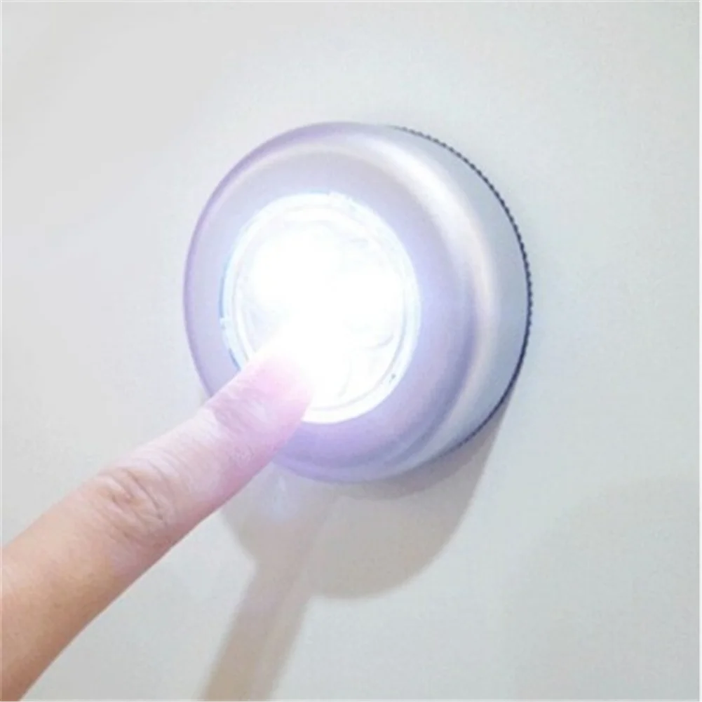 Touch  Light Mini Wireless 3led Battery-powered Tap Light Cabinet Staircase Closet Car Night Light Dropship