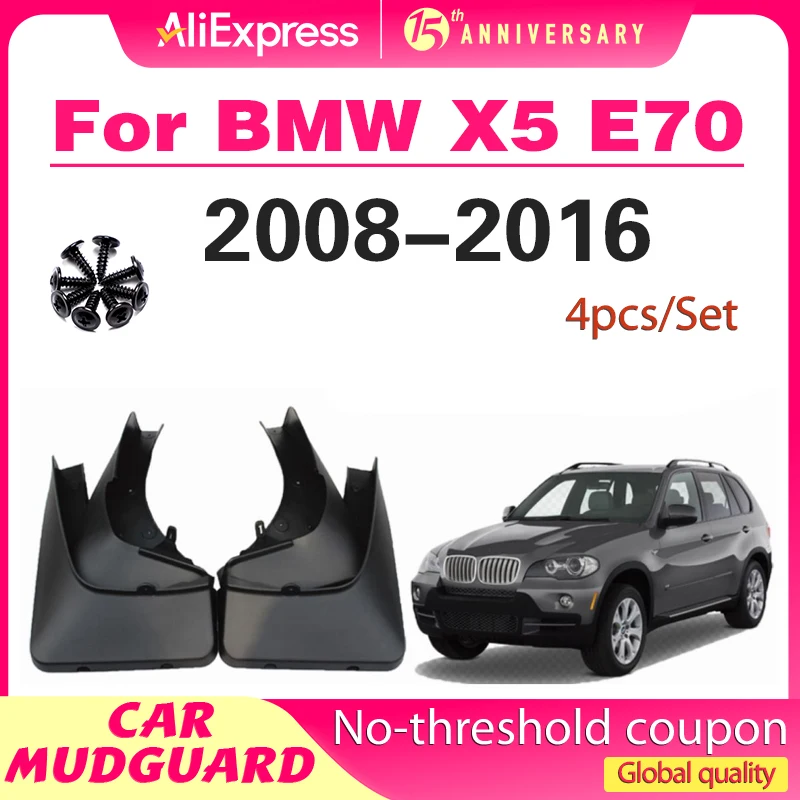 

Car Fender Flares Mud Sludge Splash Guards for BMW X5 E70 2008-2016 Mud Flaps Mudguards Mudflaps