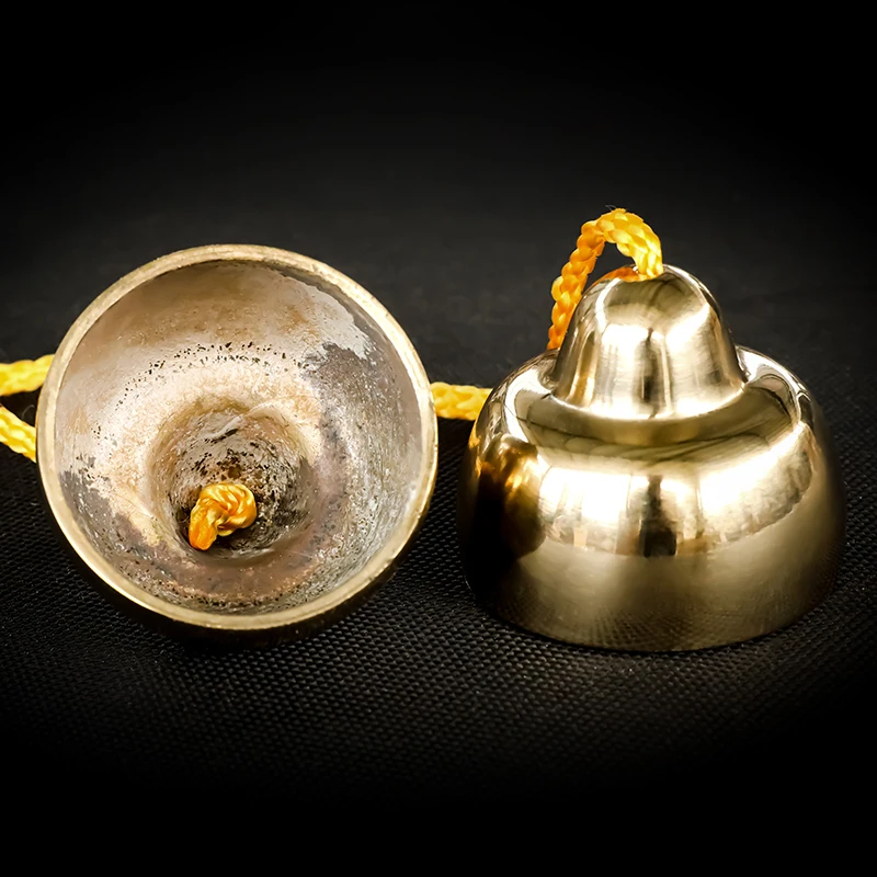 Copper Tinkle Bell Nepal Handmade Hand Bells Golden Professional Cymbals Buddhist Tingsha Bells Sound Healing Orff Instruments view 3