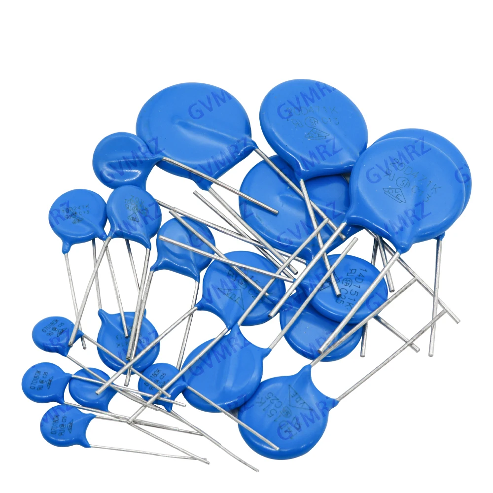 10pcs MOV Metal Oxide Varistor DIP Type 07D 10D 14D 20D Series Assorted Models for Electronic Circuit Use 20D