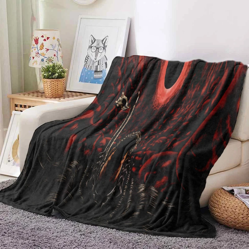 130x150cm Berserk Sacrifice  Manga Blanket Velvet Printed Breathable Super Warm Throw Blankets for Bedding Car Bedding