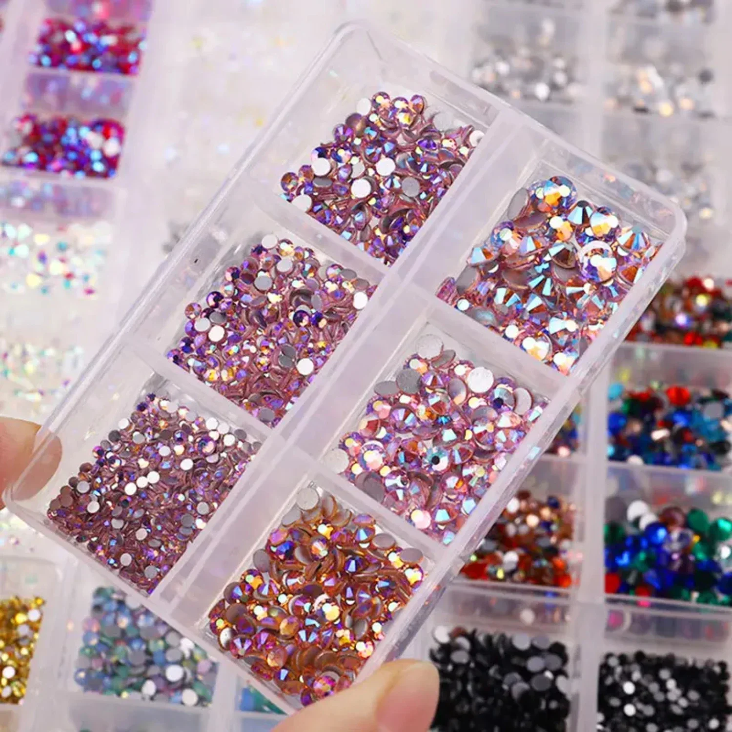 

Transform your nail designs into stunning and gorgeous manicures with glittering, sparkling, and dazzling 3D rhinestone nail art