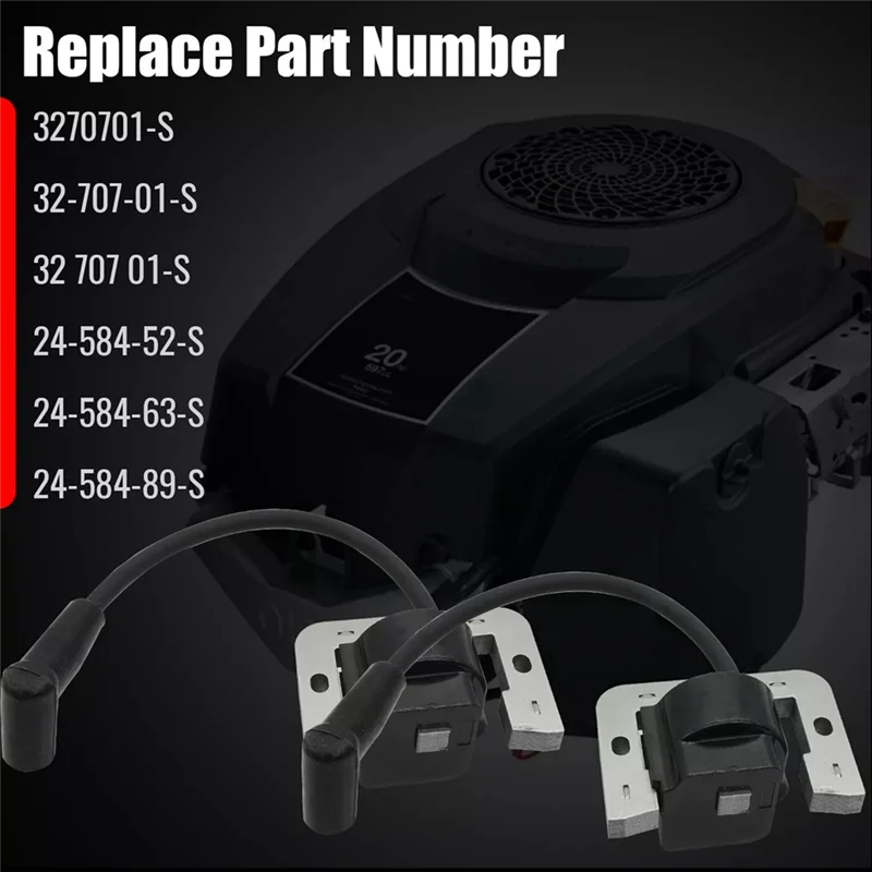 2PCS Ignition Coil 32-707-01-S For Kohler Engine SV710-740 SV810-840 25-707-03-S-A54R
