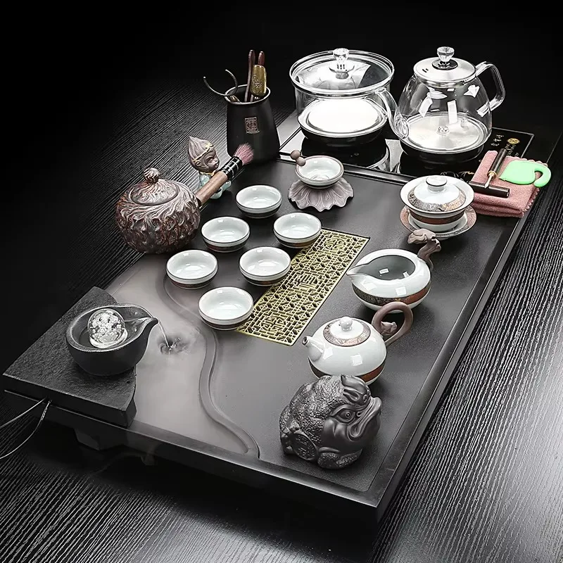 ^Dining Hospitality Tea Tray Living Room Rectangle Tableware Serving Luxury Decorative Tea Tray Chinese Bandejas Home Products