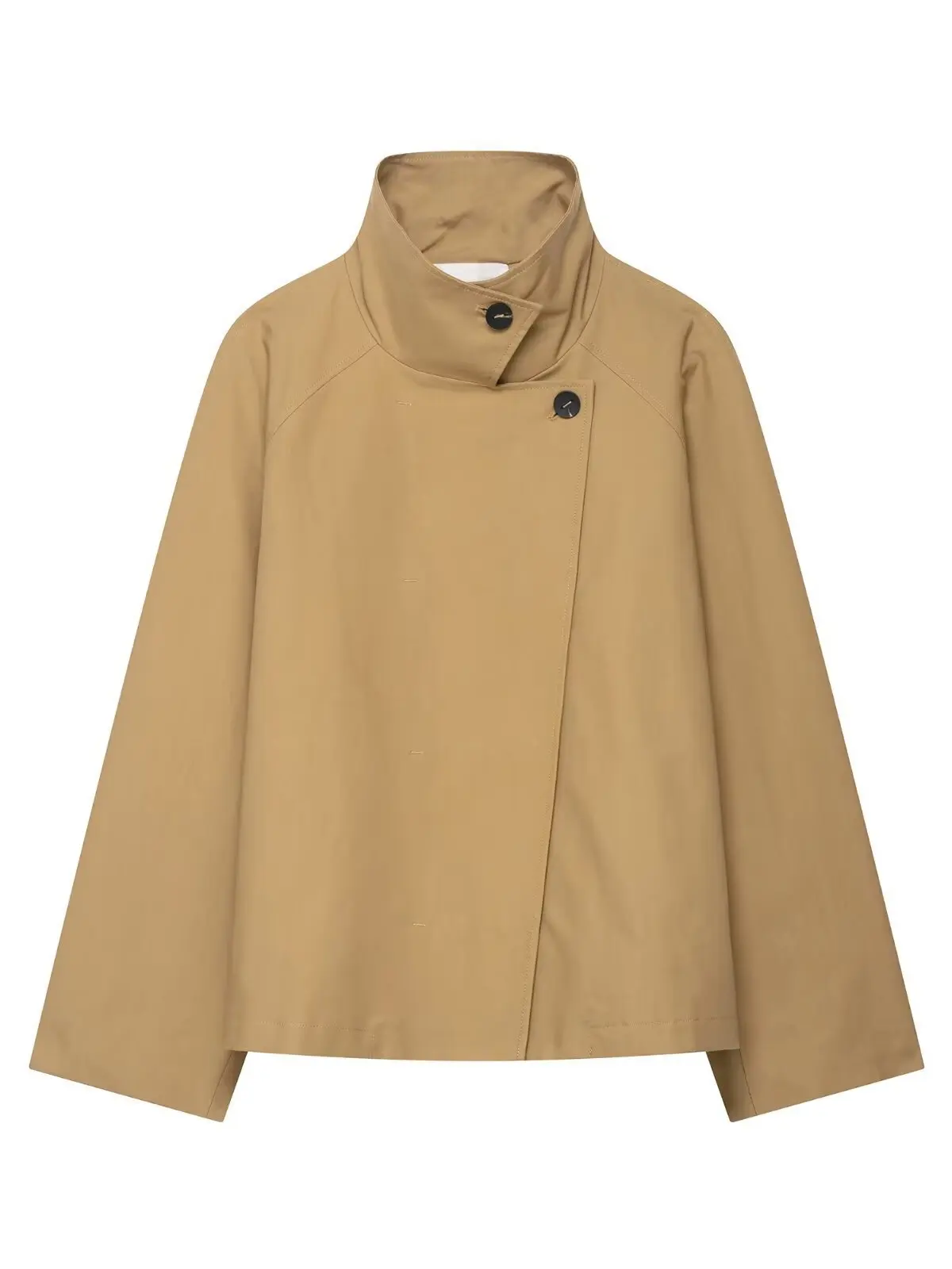 

Warm Pure Color Loose Women's Coat High Collar Faionable Autumn Winter New Arrival Polyester Material Ladies Outerwear