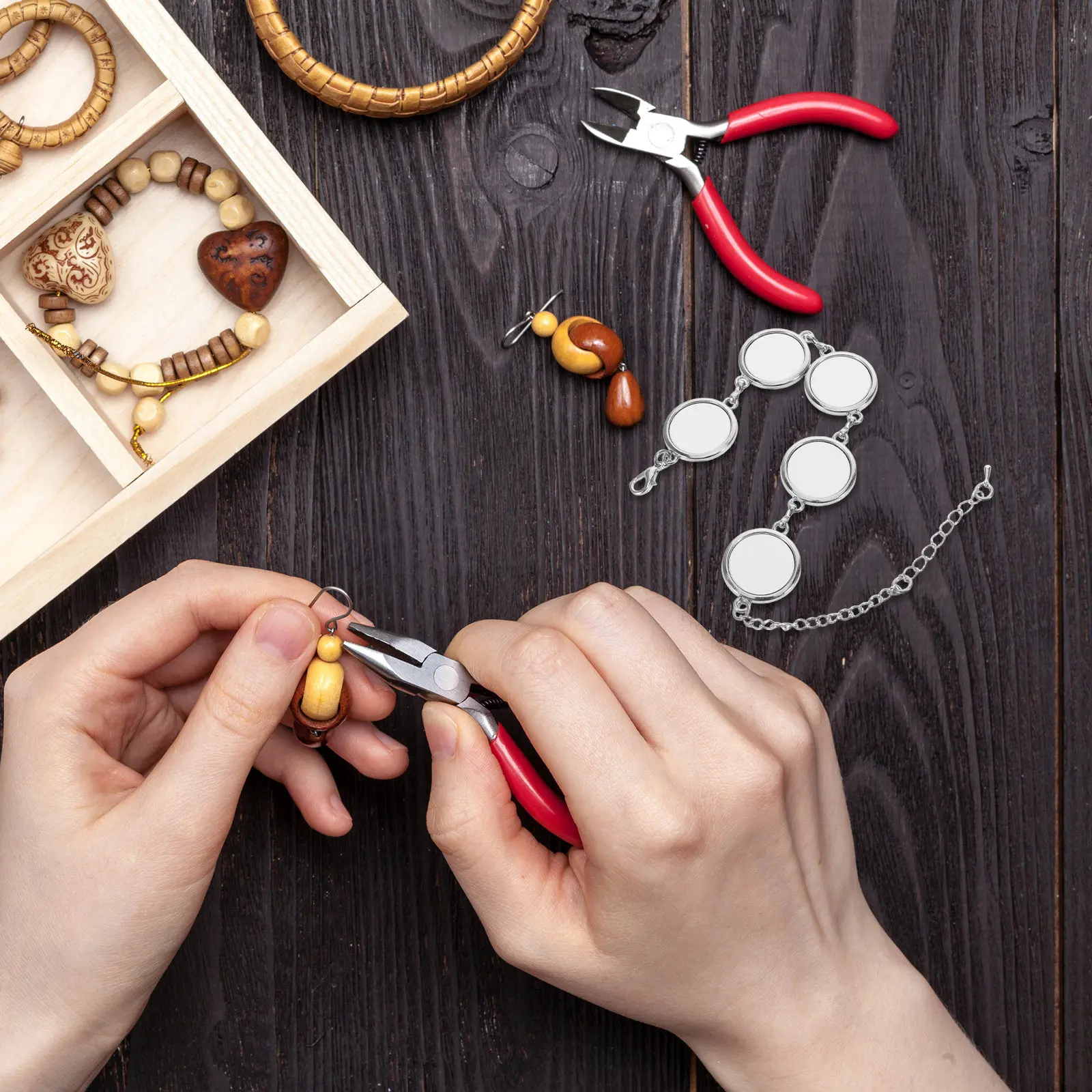 

Набор из 4 заготовок для сублимационных браслетов: круглые основы-подставки, необработанные, для самостоятельного изготовления, термотрансферные, для создания украшений дружбы, заготовки для рукоделия