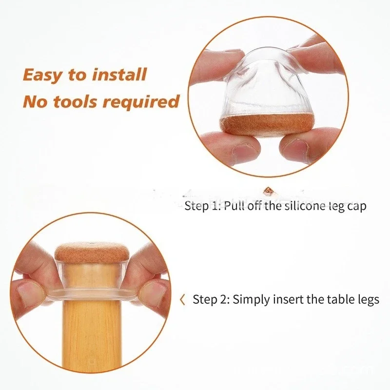 Verdickte Silikon Stuhl Fuß Abdeckung Säumen Filz Pad Schutzhülle Hocker Tisch Stuhl Verschleißfeste Fuß Pad leise