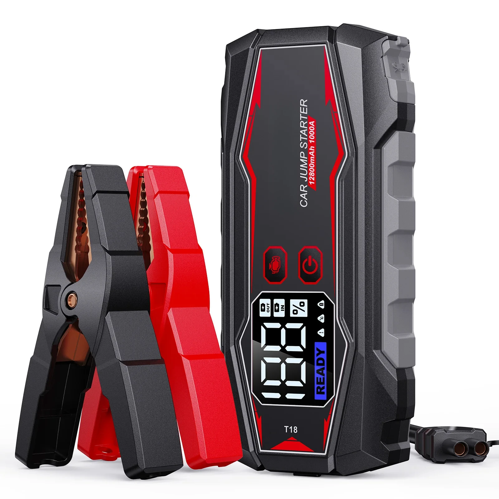 Car Battery Jump Starter, 1000A Battery Pack for 6.0L Gas & 3L Diesel Engines, 12V Portable Jump Box with 3  Modes Flashlight