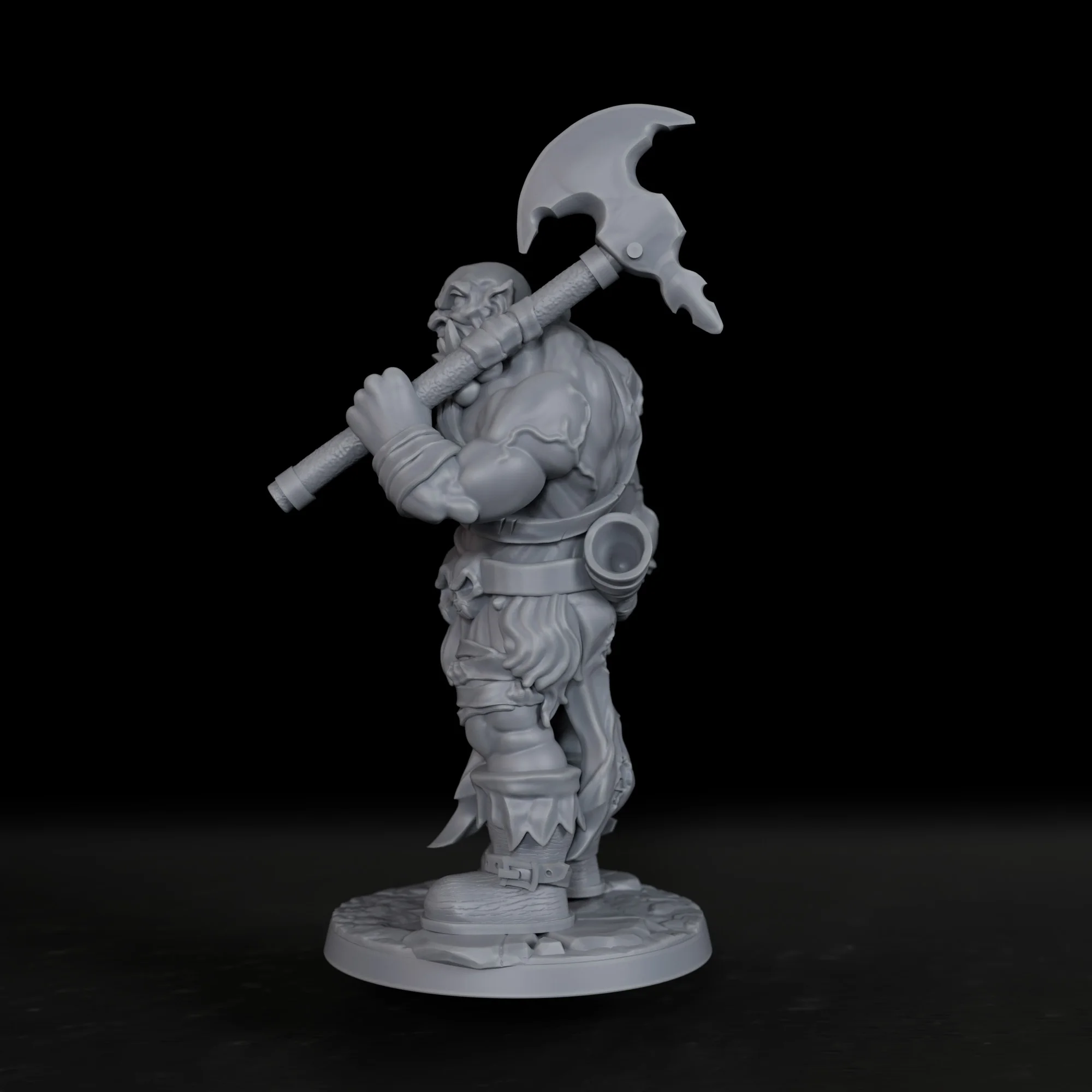 25mm TTRPG Orc Warrior Miniature - Collectible Gift for Board Game Players, Fits Various Classic Board Games view 4