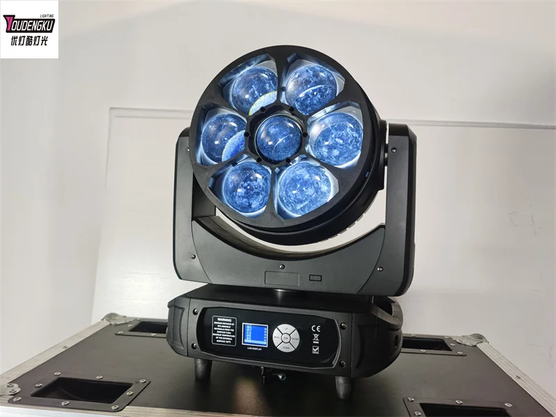 

2 штуки Lyre RGBW 7X60W Zoom Beam Wash Bee Eye LED с подвижной головкой, сценическое диско-освещение DMX