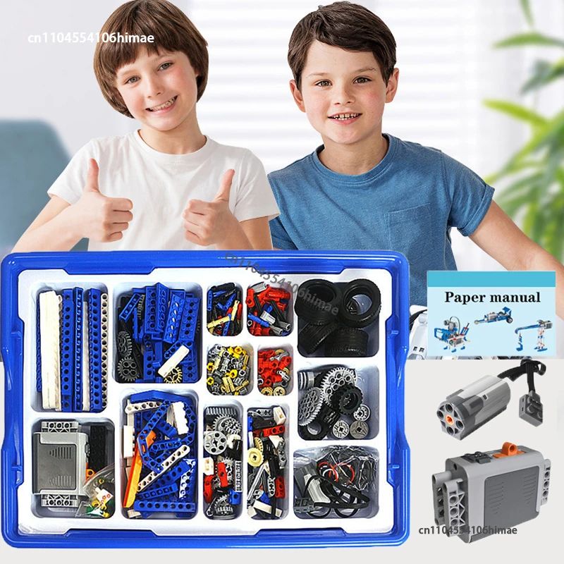Building Block 9686 Educational Simple and Motorized Mechanisms Base Set For School Students Learning RC Function Brick Kids Toy