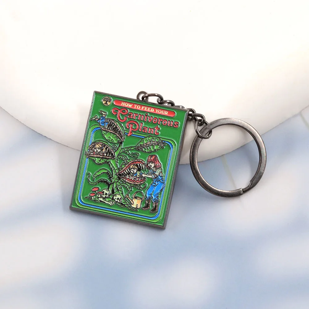 Lustiger und gruseliger Schlüsselanhänger mit fleischfressender Pflanze, cooles Accessoire im dunklen Stil, einzigartige Halloween-Party-Deko, Fan-Geschenk – Detail 10
