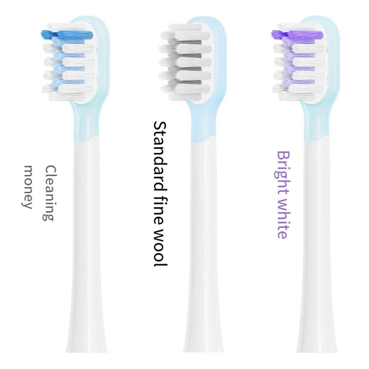 Cabeças elétricas de substituição do dente da série completa, versão limpa, estilo branco brilhante