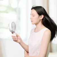 Qualitell 1800mAh Portable Handheld Desk Fan with Base Small Hand Rechargeable Vertical Pocket Mini Fan Three Wind Speed