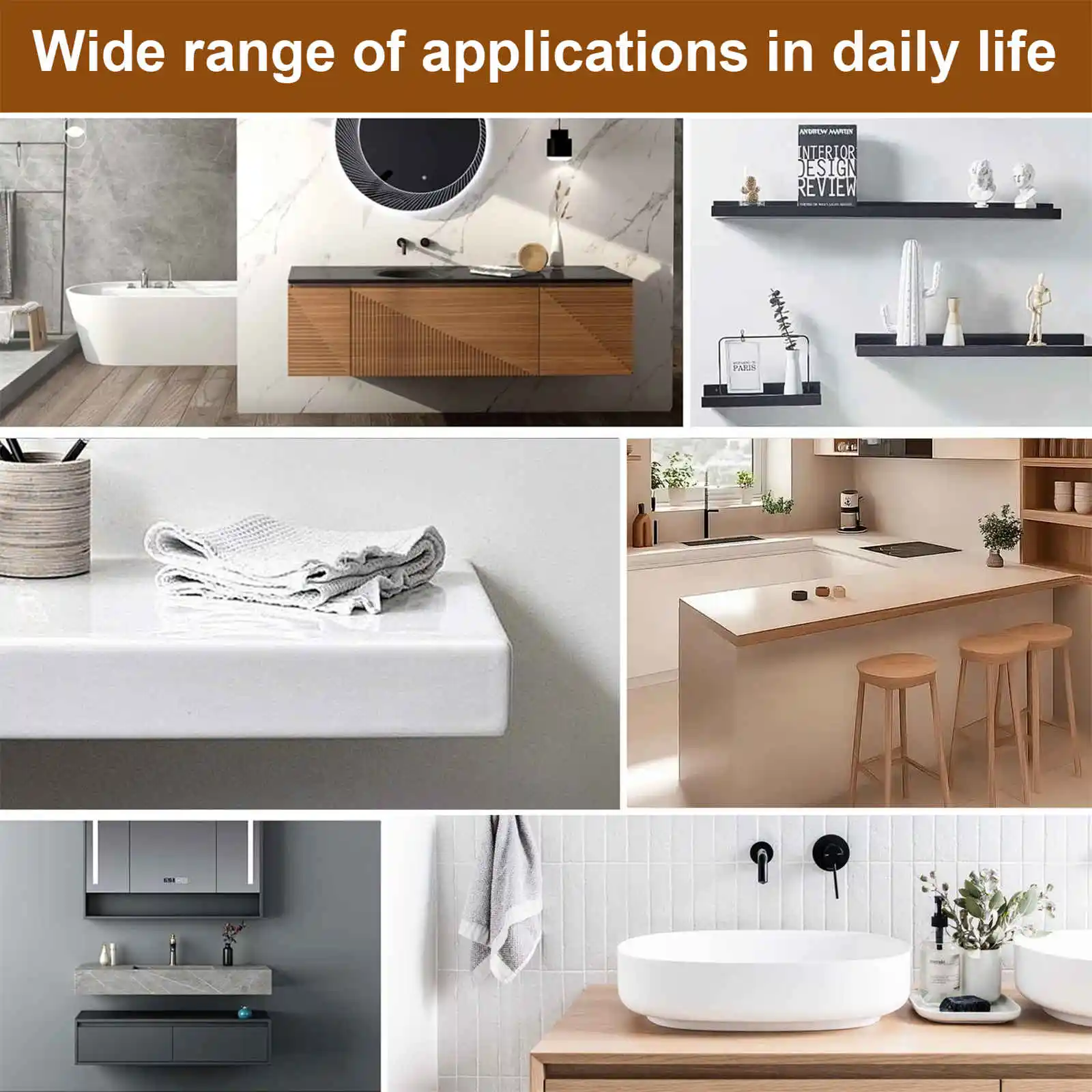 Staffe da 18 pollici per ripiani galleggianti, staffe per mensole galleggianti in acciaio resistente, supporto per scaffalature da parete moderne da 3 pezzi