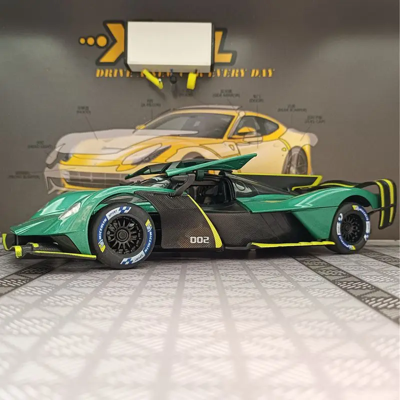 1:24 Aston Martin Valkyrie Alloy Supercar Model Car doors on both sides that can be opened  with sound and lighting functions