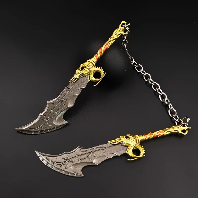 13cm God of War Game Peripherals Kratos Blade of Chaos Pairing Metal Model Alloy Ornament Toy Knife Sword Gifts Collections