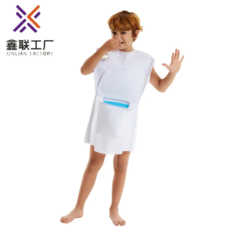 مجموعة أزياء المرحاض الممتعة للأطفال زي أداء الحفلات التنكرية للأطفال