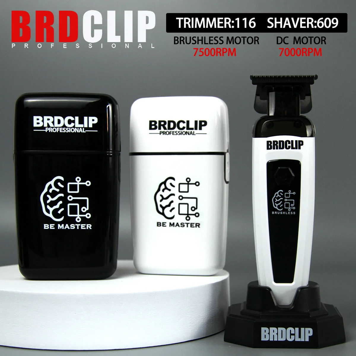 مجموعة الحلاقة الاحترافية BRDCLIP 116 609 ماكينة قص الشعر بمحرك بدون فرشاة 7500 دورة في الدقيقة ماكينة تشذيب الشعر 0 درجة الأسنان مع قاعدة ماكينة حلاقة 7000 دورة في الدقيقة #1