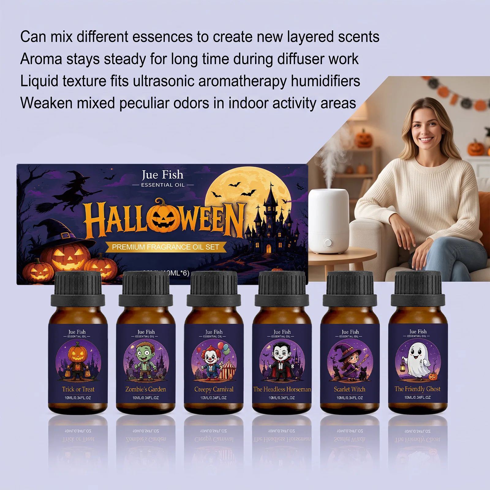 ชุดน้ำมันหอมระเหยฮาโลวีน สารสก - Home Fragrance Oil บทวิจารณ์และราคา