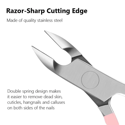 Imagen 2 del producto Pinzas profesionales para cutículas de acero inoxidable, producto para mejorar las uñas, producto para eliminar la piel muerta, Kit de manicura, herramienta correctora de uñas encarnadas