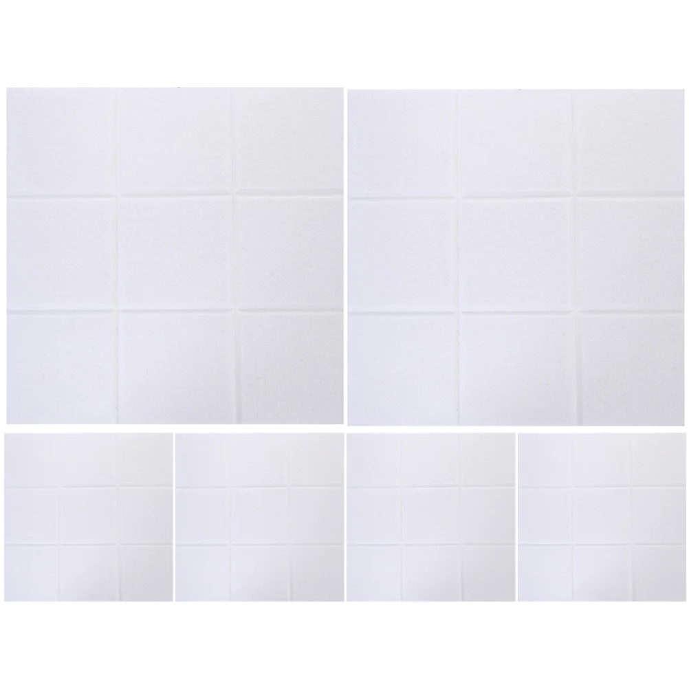 

6 pcs White Felt Wall Stickers Sound Absorbing Panels Home Office Studio Decorative Acoustic Privacy Walls Soundproof Insulation