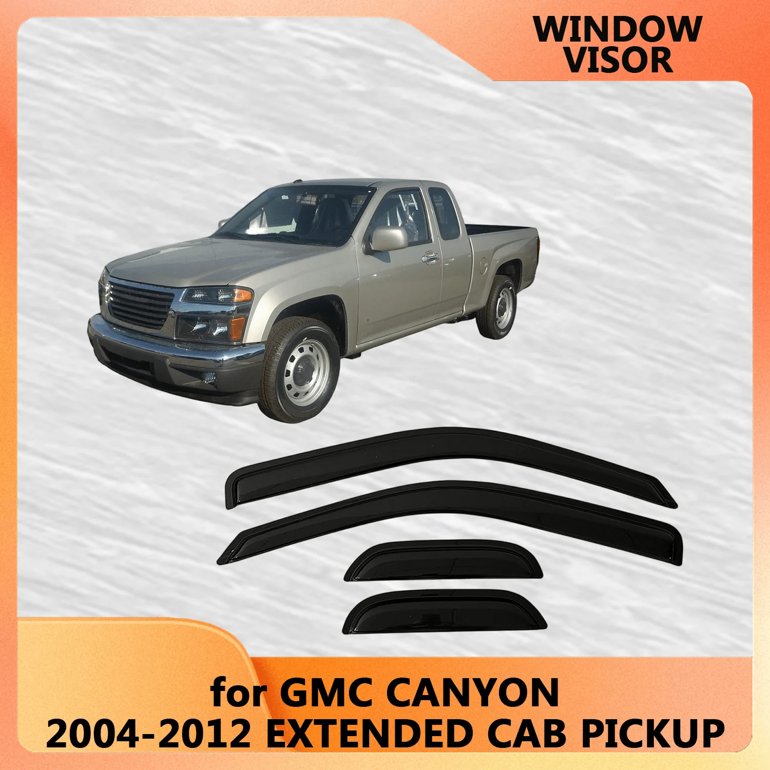 

Оконный козырек для GMC CANYON 2004-2012 EXTENDED CAB PICKUP, ветровые дефлекторы, защита от дождя, дверной козырек, вентиляционные шторы, вентиляционный козырек