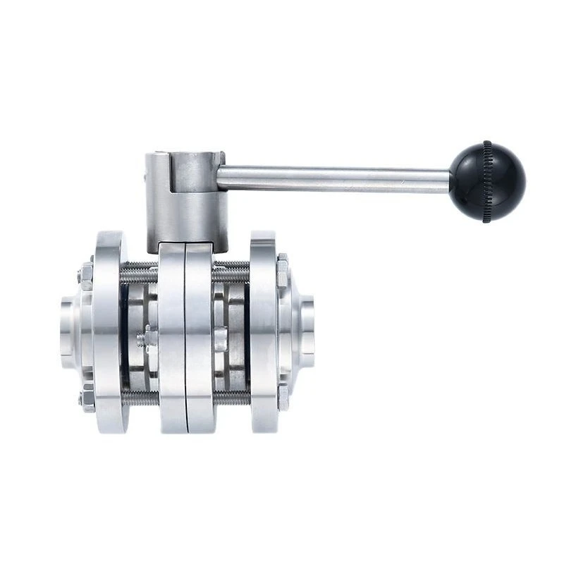 

Нержавеющая сталь 304 316L пищевой санитарный дроссельный клапан, трехсекционный дроссельный клапан ручной 3 шт. дроссельный клапан D81X