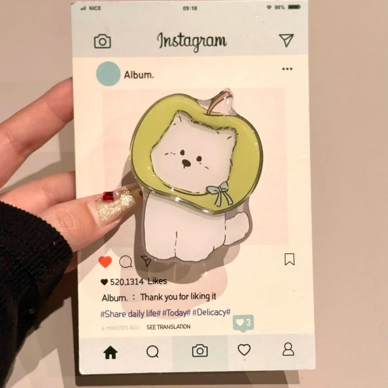 

Корейский милый мультяшный котенок, щенок, ручка Tok Griptok, держатель для телефона, подставка для iPhone 15, универсальные аксессуары для Samsung