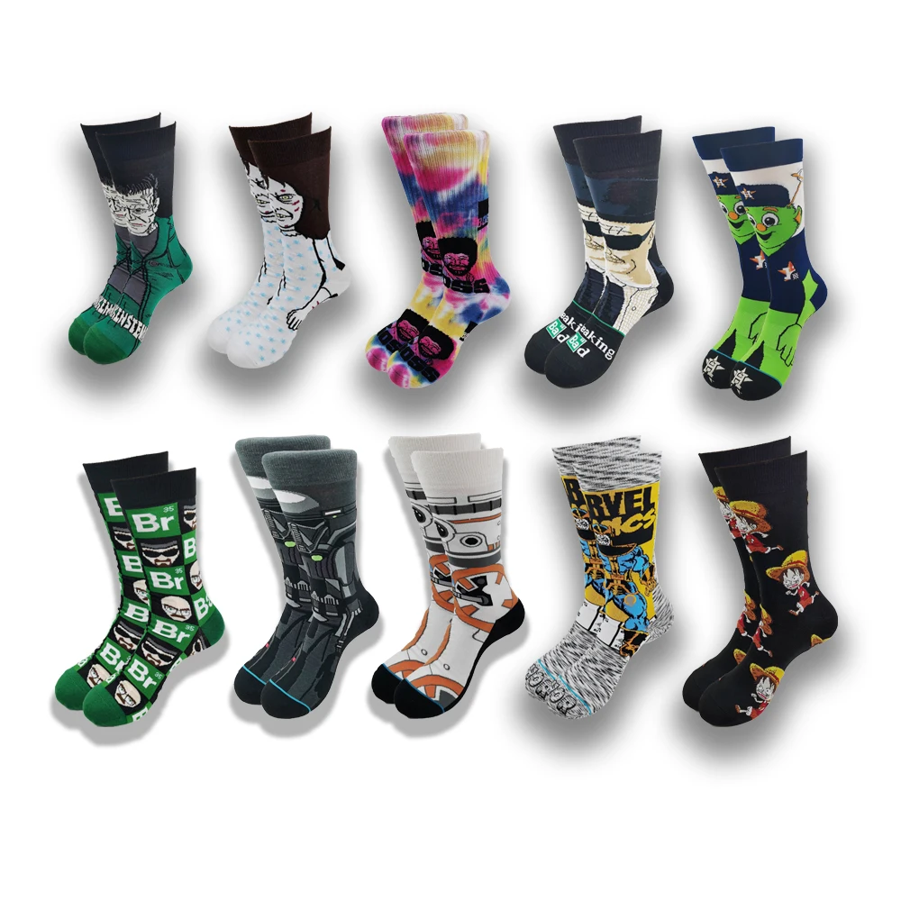 Hot  Sale Socks for Men and Women Spring and Autumn senior Design Comfortable Skateboard Men Socks