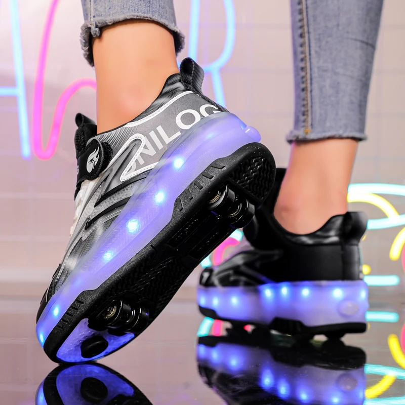 مجموعة Heelys: أحذية Fly للأولاد ذات 4 عجلات قابلة للسحب، قابلة للتحويل للطلاب، أحذية طيران للفتيات وكعب للبالغين