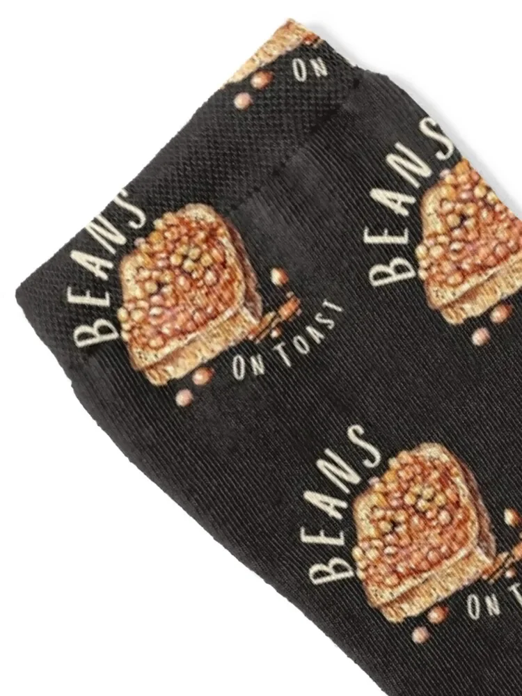 Beans On Toast Baked Beans Classic British Food Socks colored floor snow Socks Girl Men's