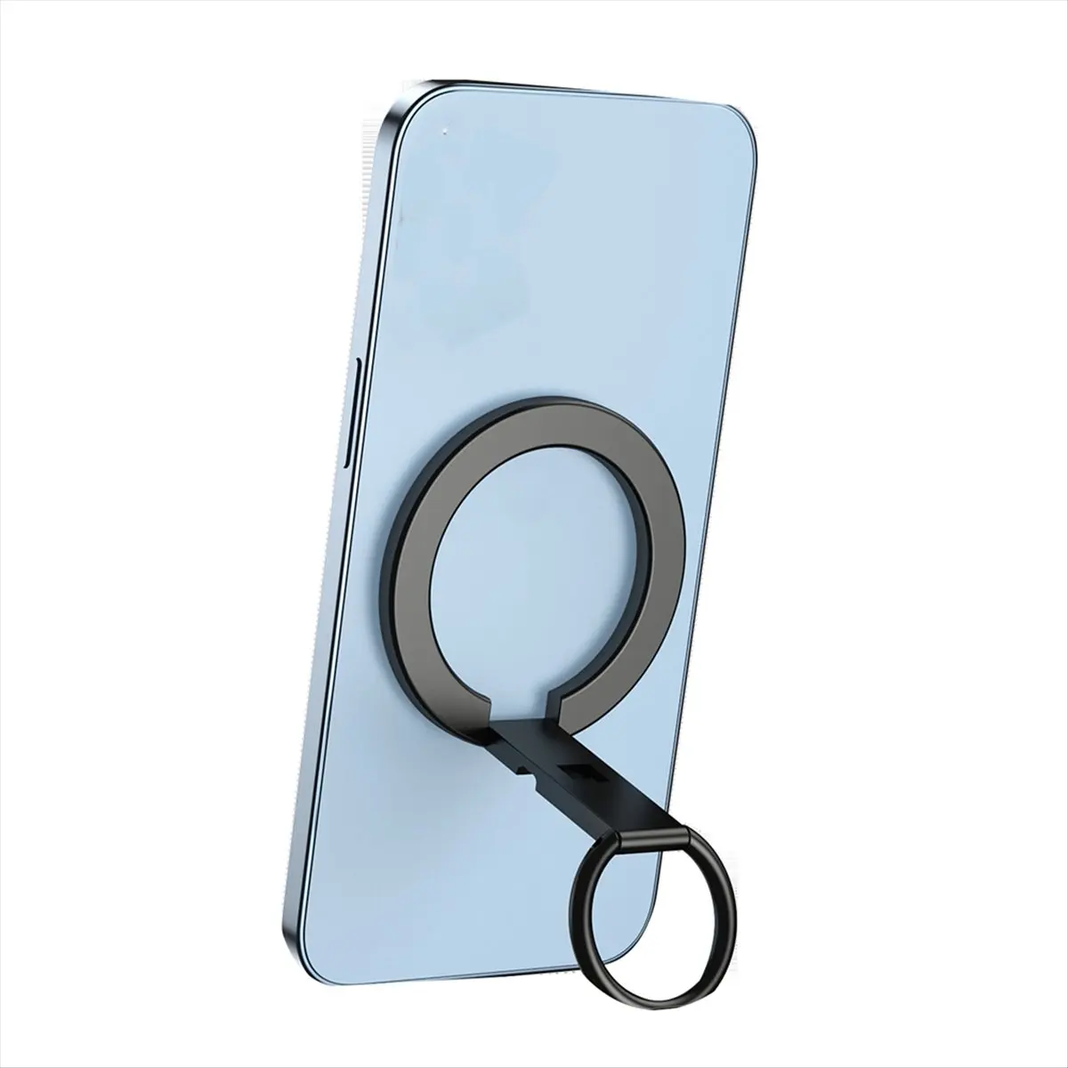 【~ New AA91】Magnetic Phone Ring Holder, Phone Ring Grip for , Glittery Rhinestone Cell Finger Ring White