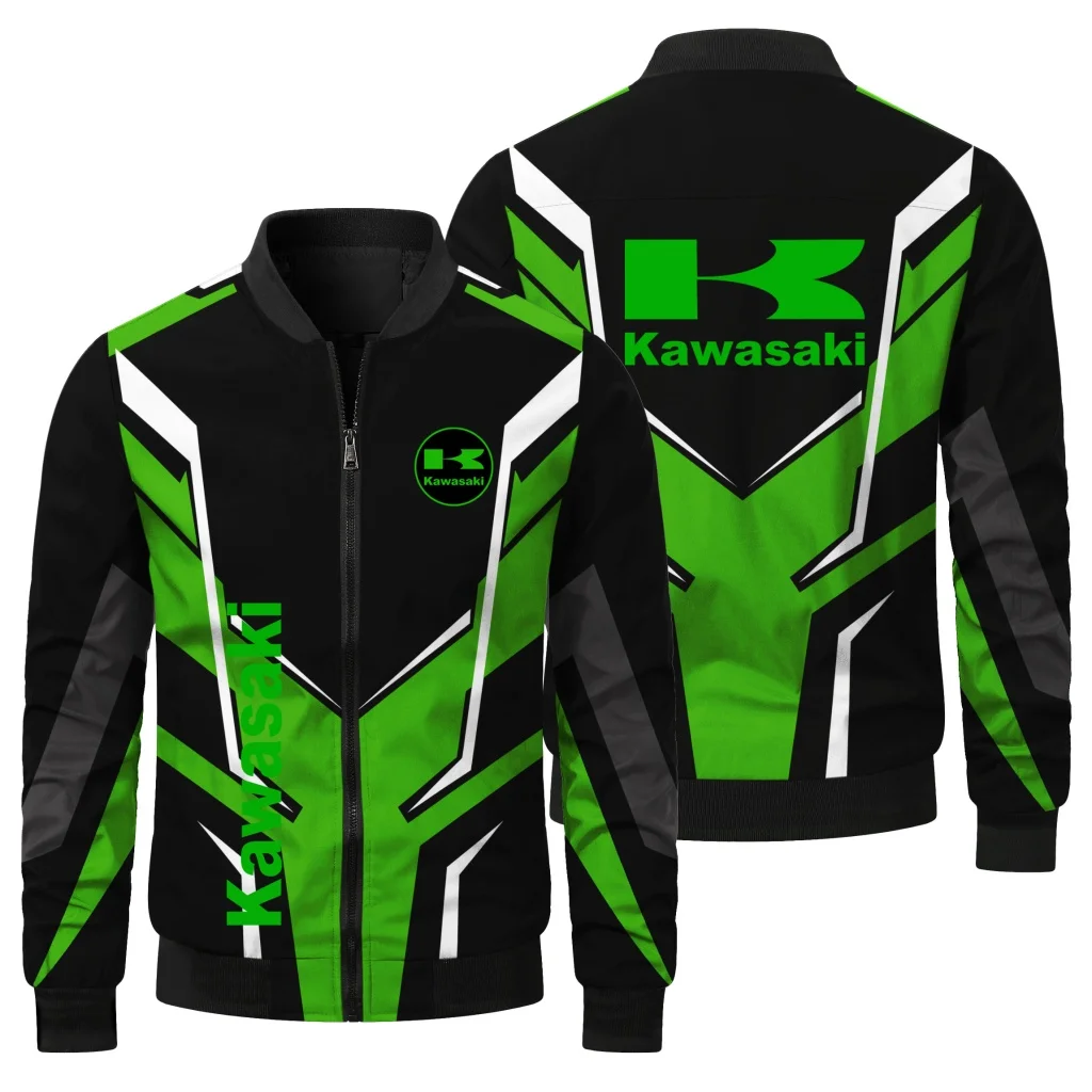 

Новая мужская куртка Kawasaki 2025 года, модная мужская куртка-бомбер, мужская куртка оверсайз для занятий спортом на открытом воздухе, ветрозащитный велосипедный костюм