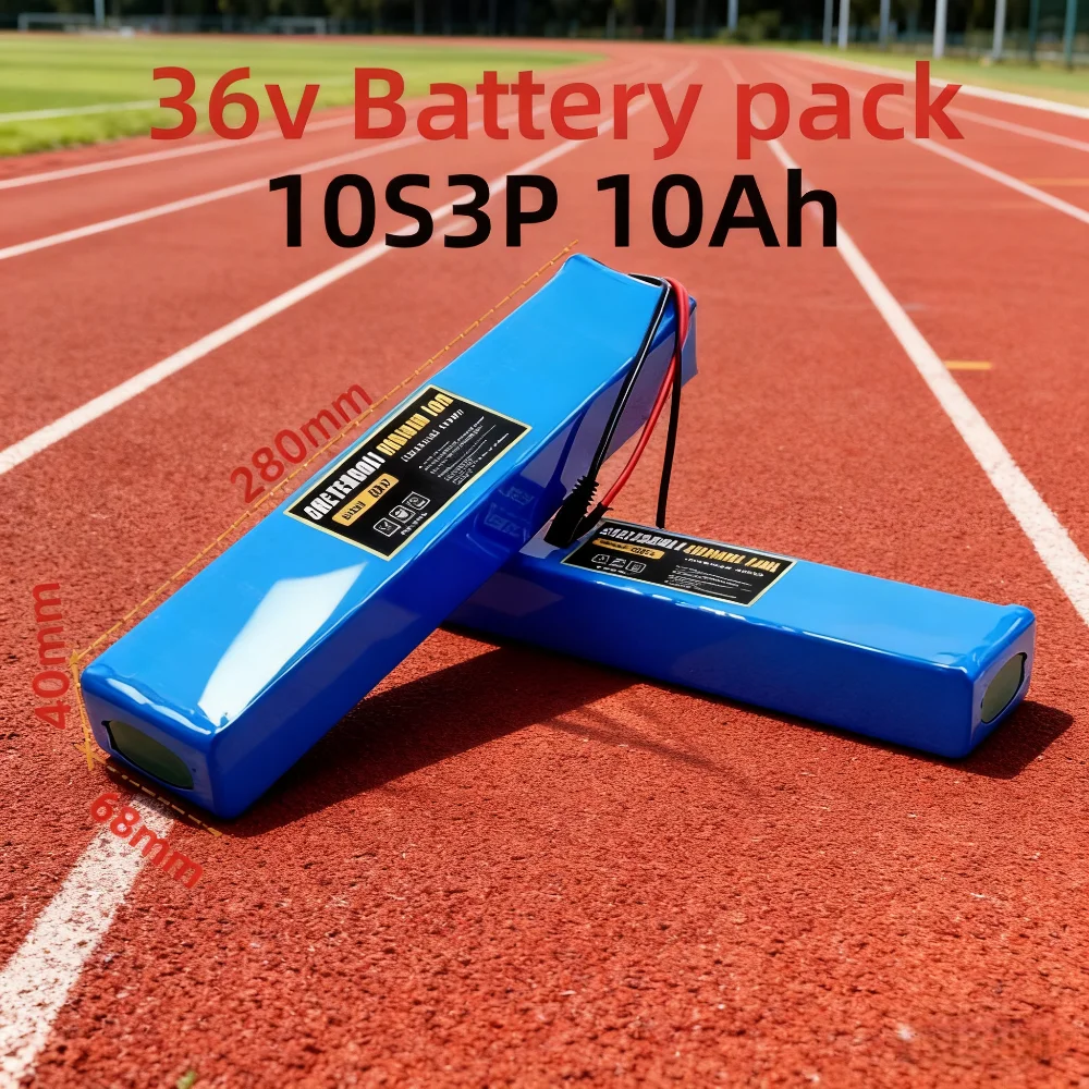

18650 Rechargeable Lithium Battery Pack 36V 10Ah 10S3P with BMS for 500W Bicycle/Scooter