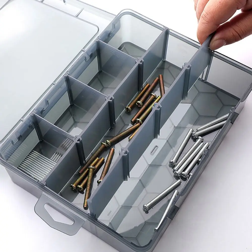 1Pcs Tool Classification Parts Box Electronic Components Drill Accessories Screw Storage Case Plastic Multi-cell