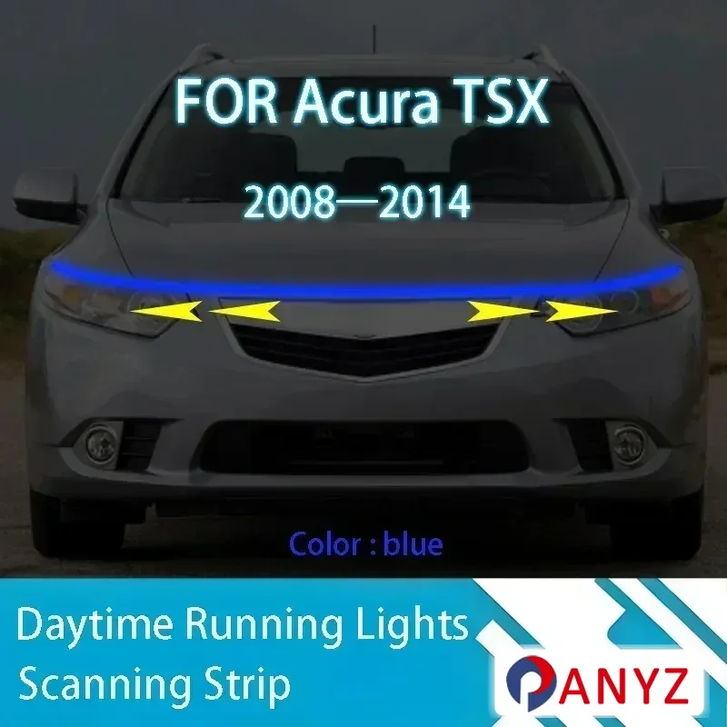 

FOR Acura TSX 2009~2014 LED Daytime Running Light Scan Starting Car Hood DRL Guide Decorative Ambient Lamp 12V