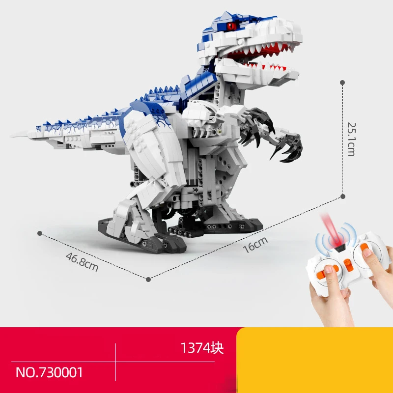 Technical Indominus Rex Building Block Radio 2.4ghz Remote Control Dinosaur Dilophosaurus Bricks Rc Steam Educational Toys Stem