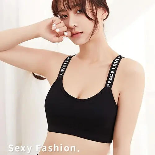 2PCS 여성의 섹시한 원활한 스포츠 브래지어 푸시 업 탑 통기성 체육관 피트니스 요가 운동 충격 방지 스트랩 백 속옷